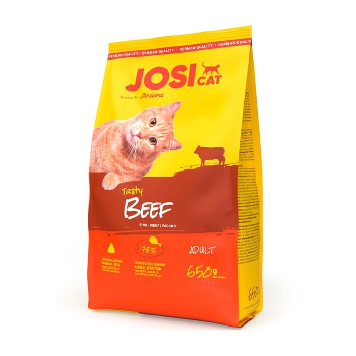 JosiCat Tasty Beef sausā kaķu barība kaķiem ar liellopu gaļu 650 g